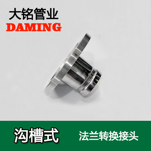 DN200 沟槽式香蕉视频污下载法兰转换直通接头（304 316L）